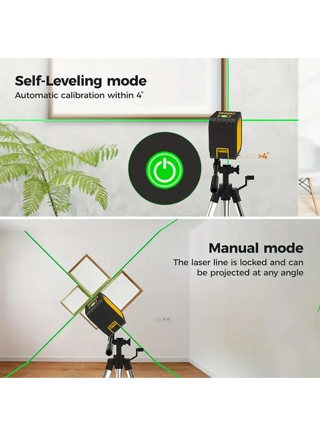 HILDA Professional 2 Line Laser Level Yellow Heavy Duty Auto Calibration - Image 4