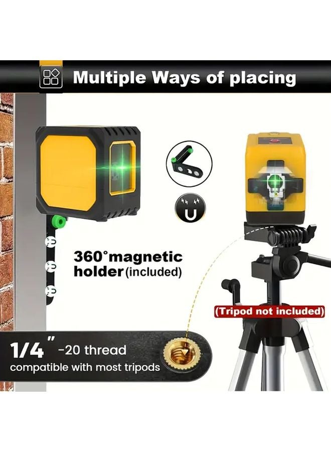 HILDA Professional 2 Line Laser Level Yellow Heavy Duty Auto Calibration - Image 5