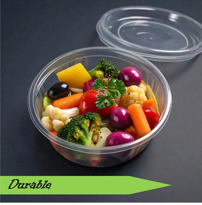 Mr. Miracle Mr Miracle 16 oz Clear Deli Containers with Lids. Pack of 12. Airtight Reusable Plastic Food and Multi-Purpose Containers. Microwave, Freezer and Dishwasher Safe - Image 5