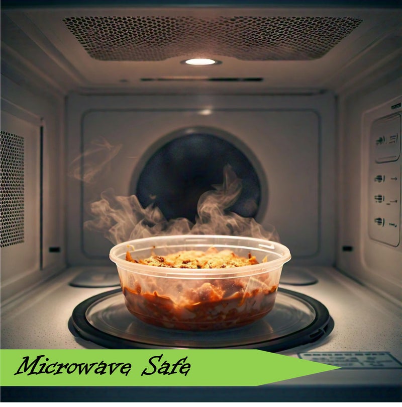 Mr. Miracle Mr Miracle 16 oz Clear Deli Containers with Lids. Pack of 12. Airtight Reusable Plastic Food and Multi-Purpose Containers. Microwave, Freezer and Dishwasher Safe - Image 4