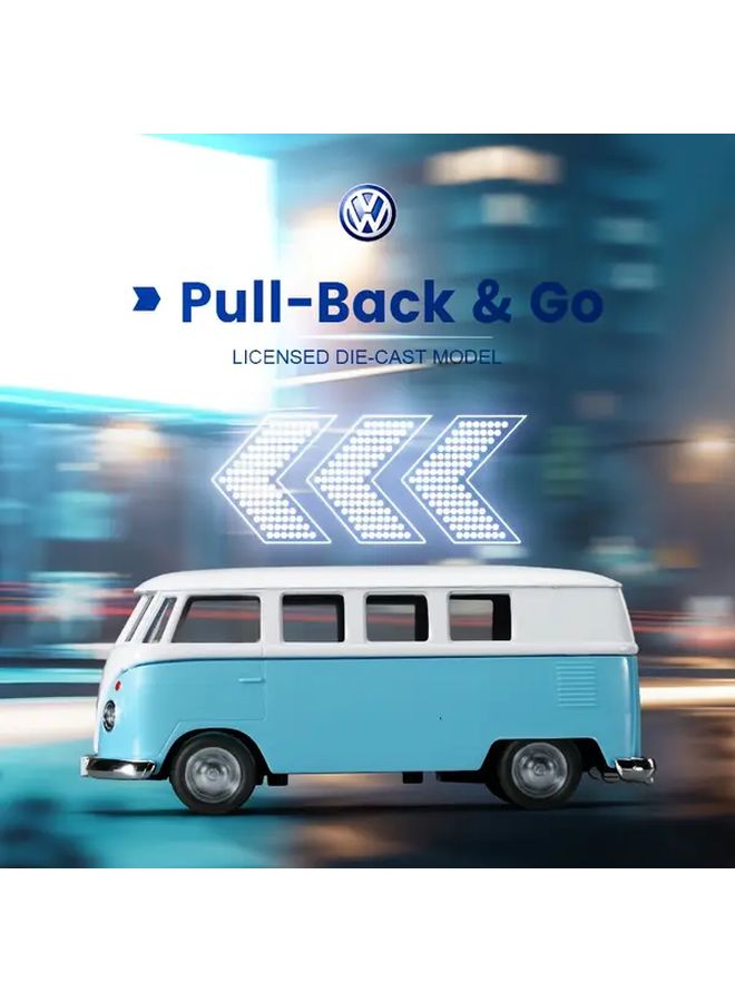 RMZ CiTY 1 36 Scale Die Cast Volkswagen T1 Transporter Model Zinc Alloy Pull Back Car Bus Red - Image 4
