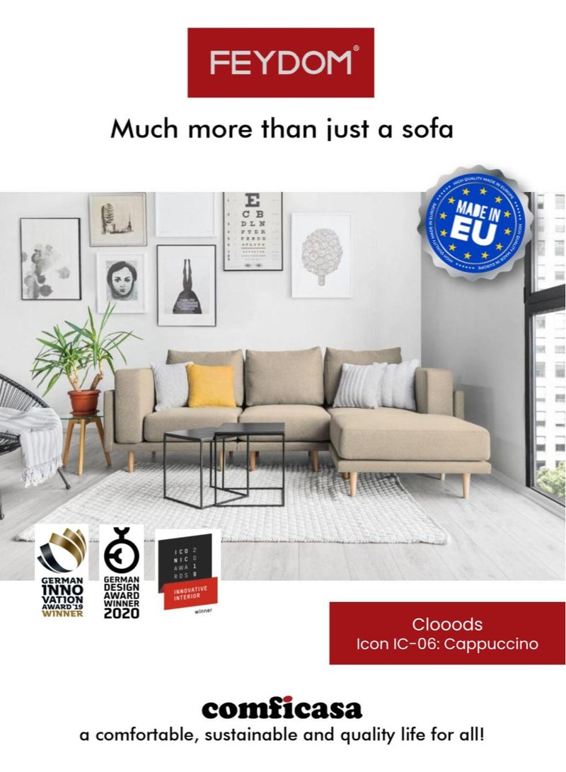 COMFICASA FEYDOM Clooods Sectional Modular sofa bed : Icon Cappuccino - Image 1