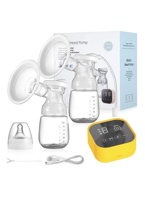 Electric Double Breast Pump BPA Free Rechargeable  with 3 Modes and 9 Levels