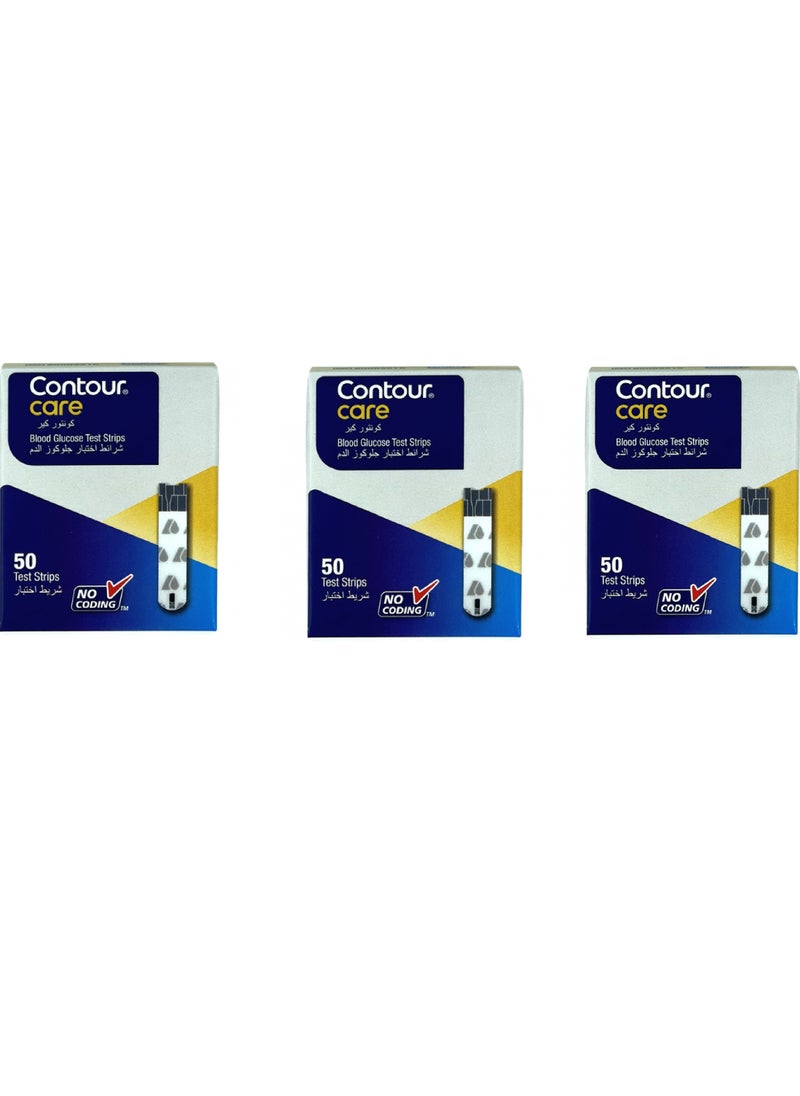 Contour care 50 Pieces Of Contour Sticky Blood Sugar Test Strip (3 Pack) 