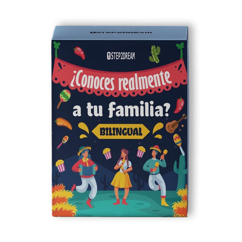 1step2dream Spanish Family Card Games Fun Board Game for Family Bilingual Conversation Starter for Party - Image 3