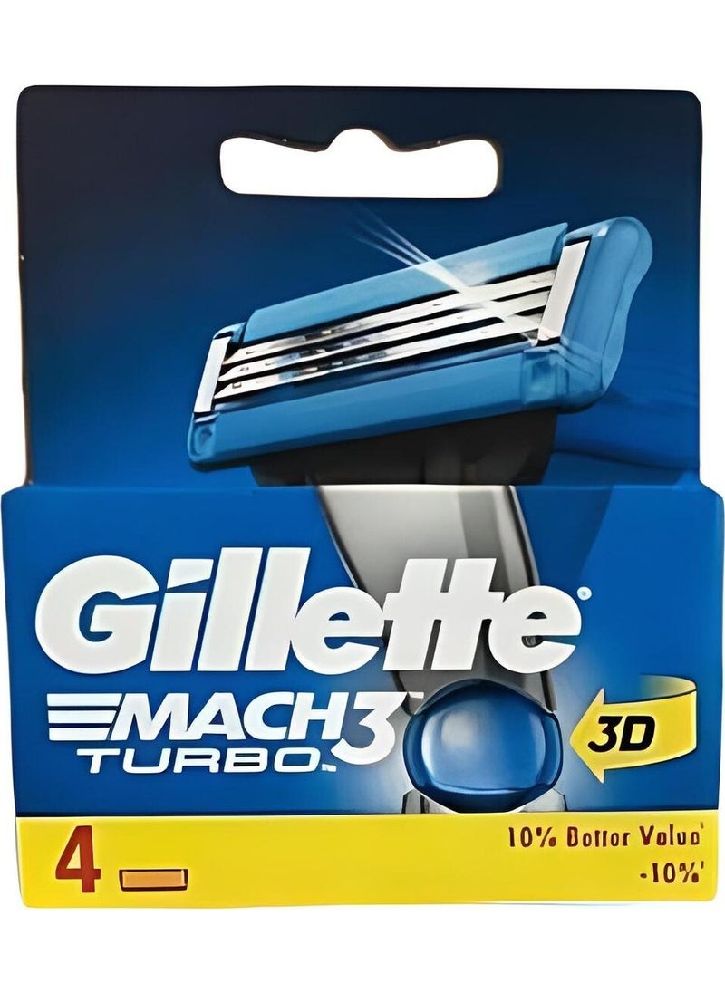 Gillette Mach 3 Turbo 3D 4's  - Image 1