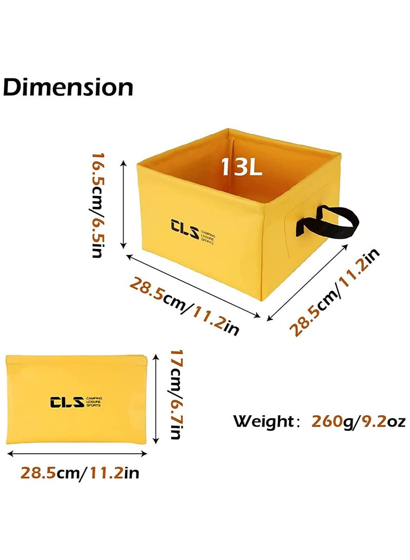 سي ال اس Multifunctional Collapsible Water Basin, Folding Tub, Portable Bin, Lightweight Foldable Sink with Handles for Camping, Dish Washing, Laundry, Fishing, Hiking, Outdoors - Image 5