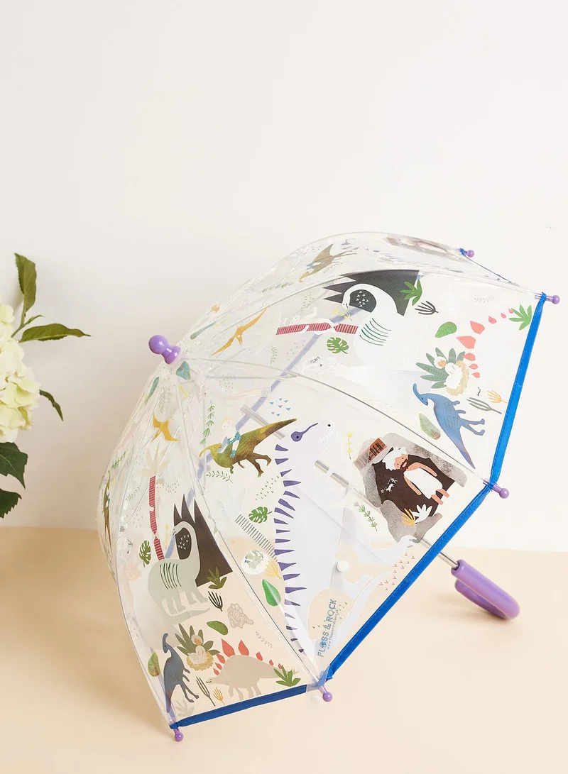 Floss & Rock Dino Transparent Colour Changing Umbrella