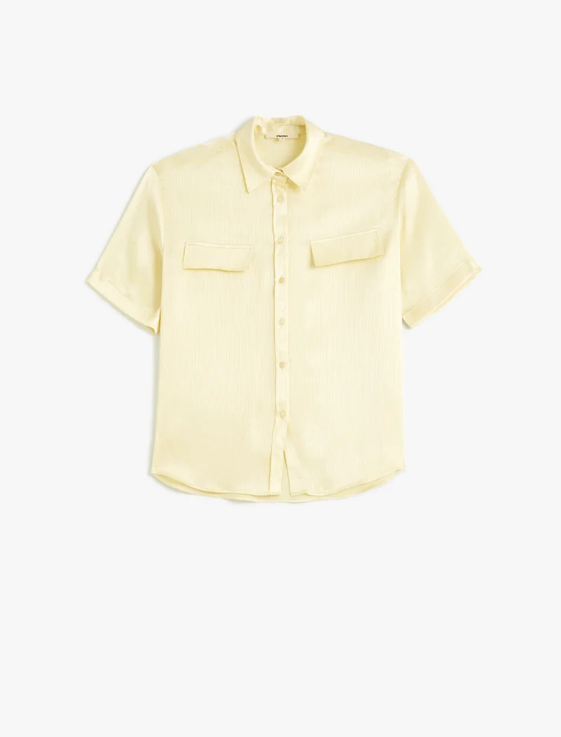KOTON Short Sleeve Satin Shirt