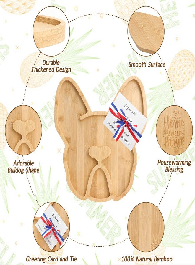 A AIFAMY French Bulldog Cheese Board, 12" inch Frenchie Charcuterie Boards Extra Large Bamboo Funny Serving Tray Aperitif Platter Dog Gift for Housewarming Bachelor Party Thanksgiving Christmas - Image 3