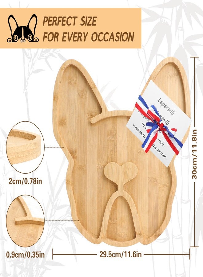 A AIFAMY French Bulldog Cheese Board, 12" inch Frenchie Charcuterie Boards Extra Large Bamboo Funny Serving Tray Aperitif Platter Dog Gift for Housewarming Bachelor Party Thanksgiving Christmas - Image 2