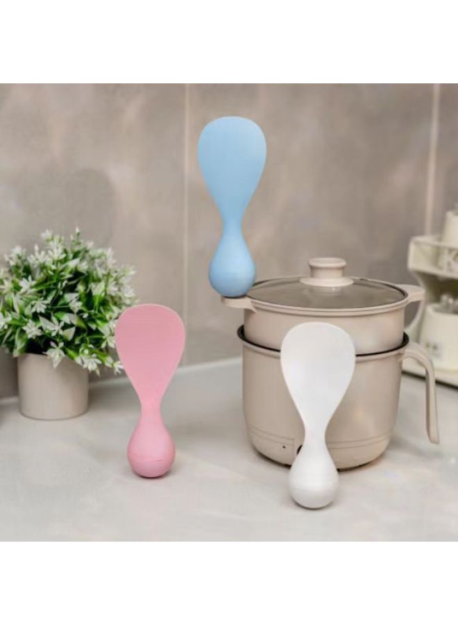Tumbler Anti-sticking Rice Spoon Standing Spoon High Temperature Resistant Spatula Spoon Household Rice Cooker Rice Food Grade-Specification:Blue - Image 5