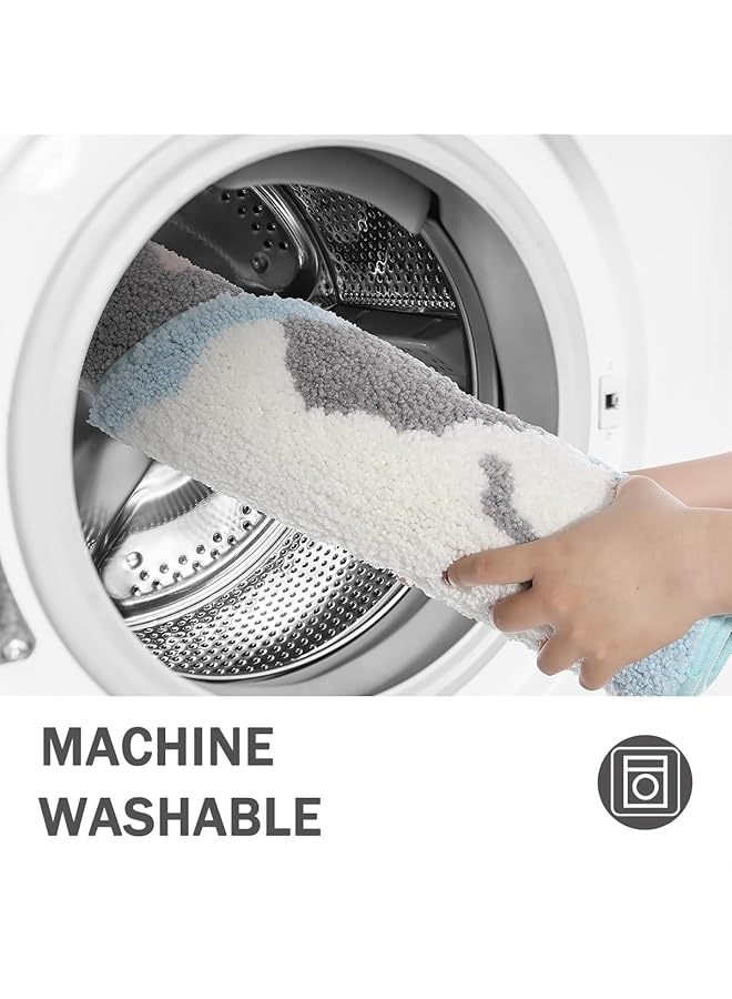 erorex Cartoon Animal Bathroom Rug Thick Plush Bath Mat Cute Microfiber Area Rug Quick Dry Door Mat Anti Slip Washable Shower Rug 19 X 27 Inches Cat - Image 4