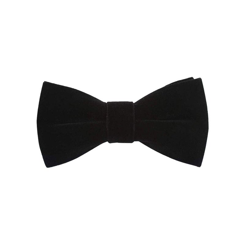 canjoyn Mens Velvet Bow Tie Solid Color Formal Tuxedo Banquet Bowtie Pre-Tied Bow Tie - Image 5
