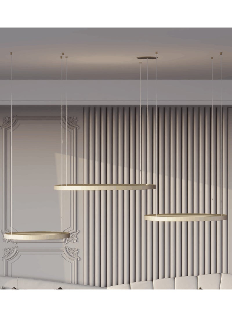 UCANDLE Led Circular Chandelier With Three Rings - Image 1