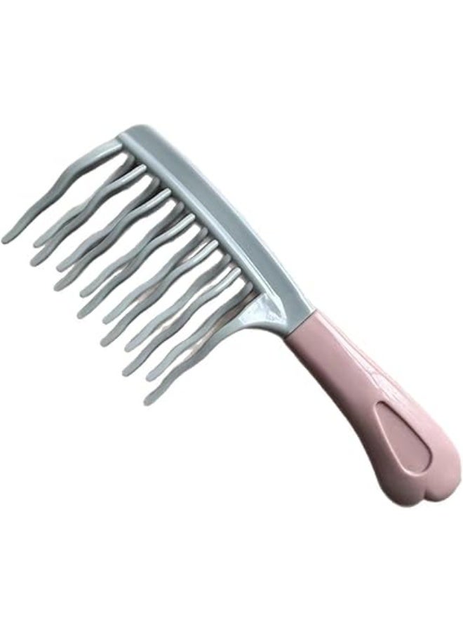 Double Row Wide Tooth Curl Comb - Professional No Pull Detangling Tool for Curly, Wavy, and Long Hair - Premium Quality Styling Comb for Hair Care and Prevent Breakage - Image 1