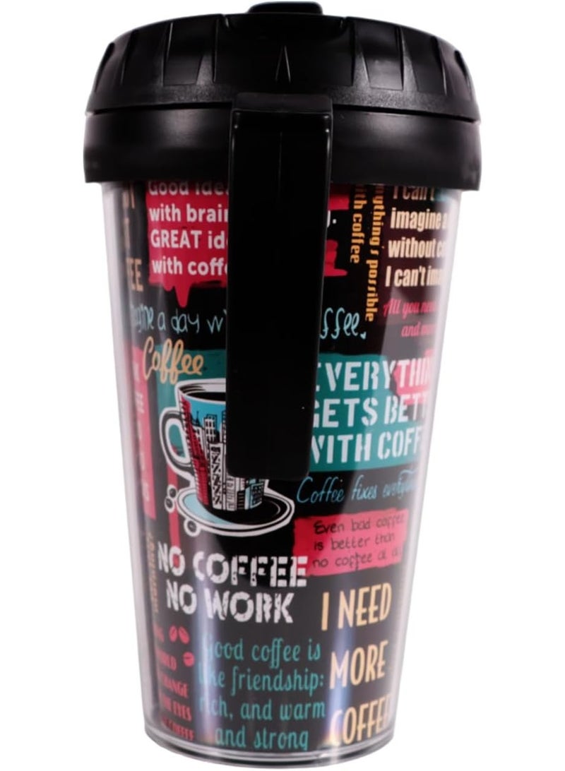 500ml Black  Coffee Mug with Handle – Durable, Microwave & Dishwasher Safe – Special Polybag Packaging –  Ideal for Home, Office & Dorm - Image 4