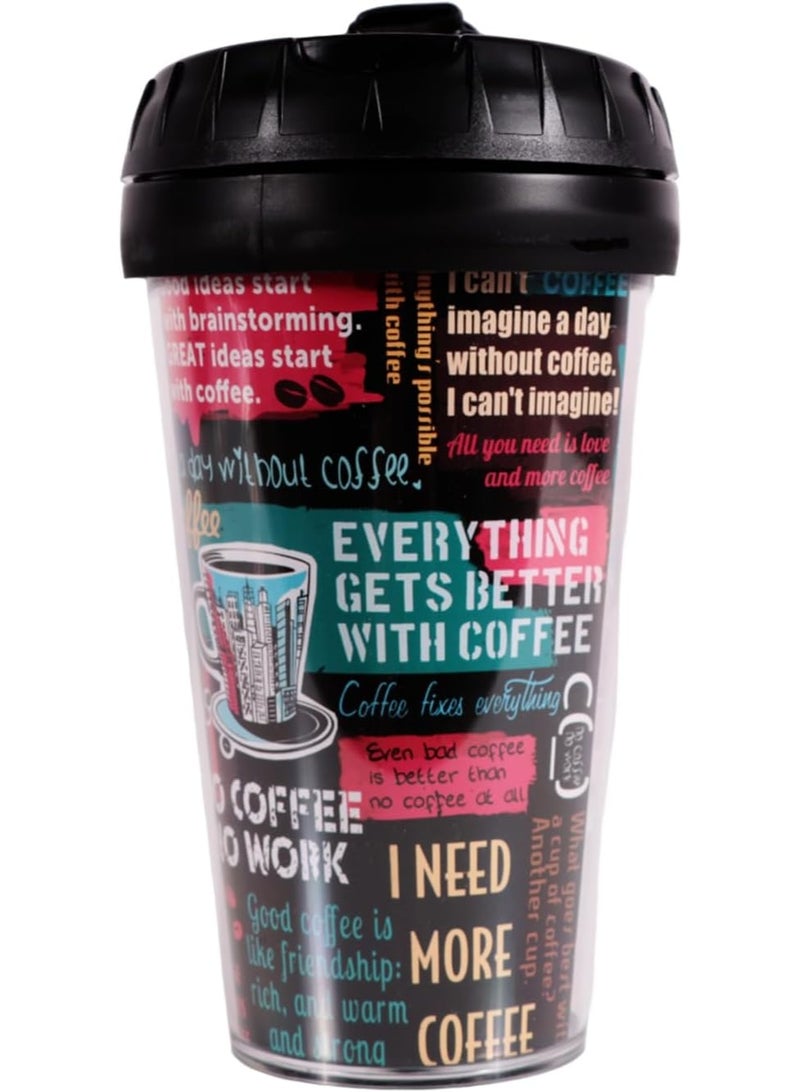 500ml Black  Coffee Mug with Handle – Durable, Microwave & Dishwasher Safe – Special Polybag Packaging –  Ideal for Home, Office & Dorm - Image 1