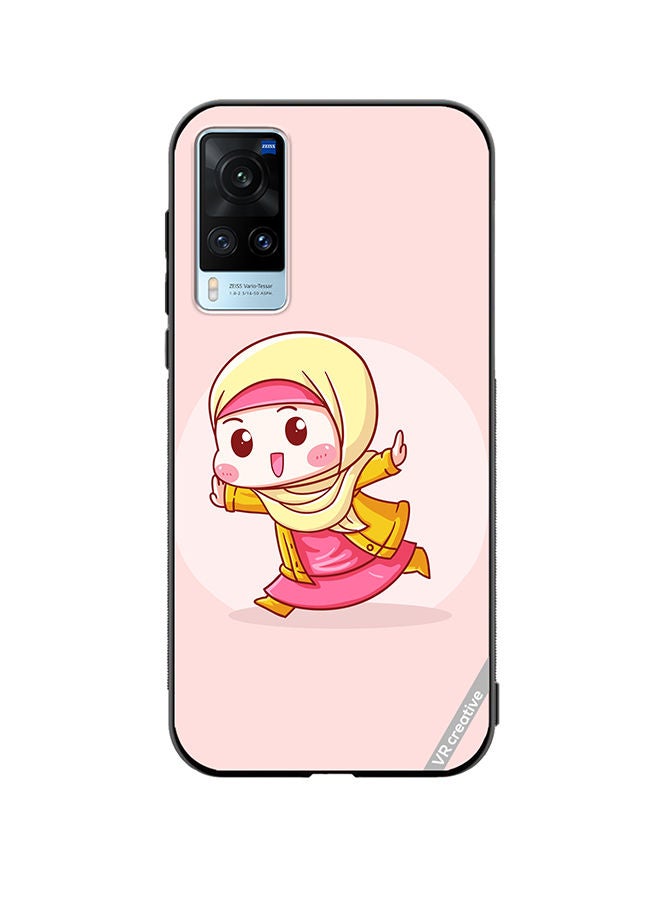 VR CREATIVE Protective Case Cover For Vivo X60 Cute Lady In Hijab Design Multicolour - Image 1