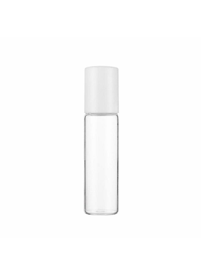 Teensery 12 Pcs Clear Glass Roller Bottles Empty Refillable Essential Oil Roll-on Bottles Cosmetic Sample Storage Container Vial with Glass Roller Ball for Essential Oil Aromatherapy Perfume Eye Essence (10ML) - Image 3