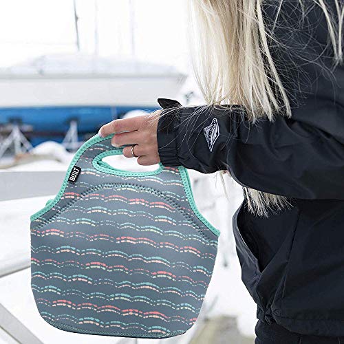 Built Gourmet Getaway Neoprene Lunch Bag - Insulated, Reusable, & Machine-Washable Lunch Tote for Hot and Cold Food Storage, Lightweight & Reusable - One Size (Scallop Stripe) - Image 5