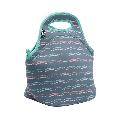 Built Gourmet Getaway Neoprene Lunch Bag - Insulated, Reusable, & Machine-Washable Lunch Tote for Hot and Cold Food Storage, Lightweight & Reusable - One Size (Scallop Stripe) - Image 4