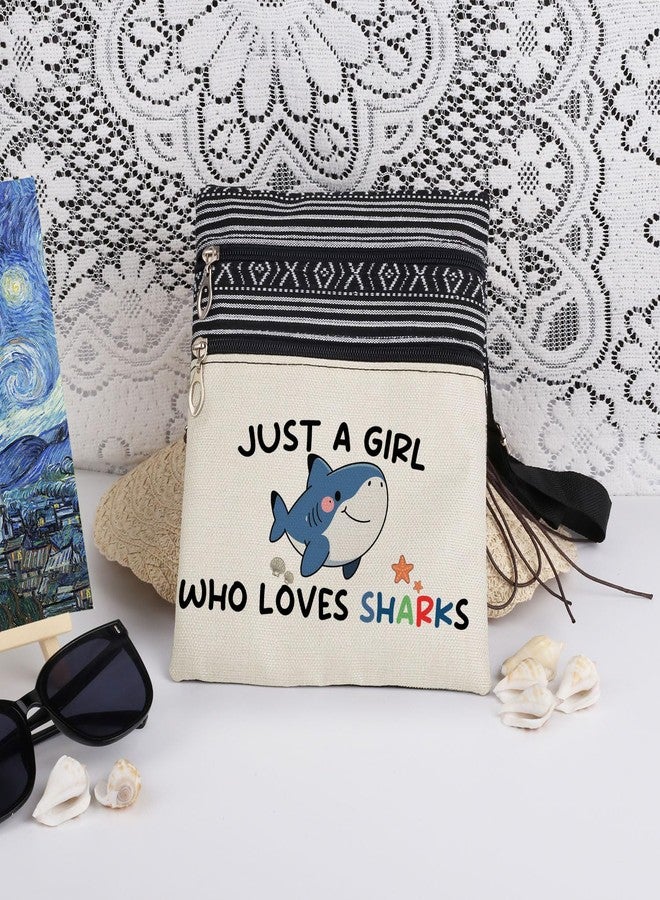 XiaoGalaee Shark Lover Adjustable Shoulder Strap Crossbody Bag For She Who Loves Sharks Print Messenger Bag with Colorful Text for Ocean Adults Christmas Fun Gift for Her Birthday Gift for women - Image 3