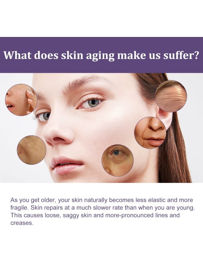 Jaysuing Bakuchiol Flawless Skin Anti aging Serum Moisturizing Repair Skin Anti Wrinkle Firming Fine Lines Face Serum Shrink Pores Skin Care Brighten Nourish Facial Essence Collagen Bakuchiol Serum 30ml - Image 2
