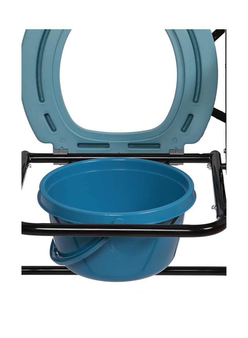 SMART HOME Folding toilet chair, comfortable shower chair, toilet seat, handicapped toilet chair, pregnant and elderly shower seat, portable and foldable toilet rack, comfortable and portable toilet chair - Image 5