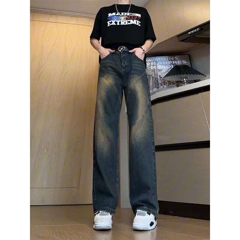 Unisex Classic Denim Jeans Loose Fit Daily Outdoor Wear - Image 2