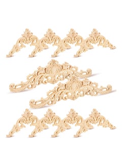 SYOSI Wood Appliques, Decorative Wood Applique DIY Wood Appliques and Onlays for Bed Door Cabinet Wardrobe Furniture Decoration 10 Pieces  - Image 1