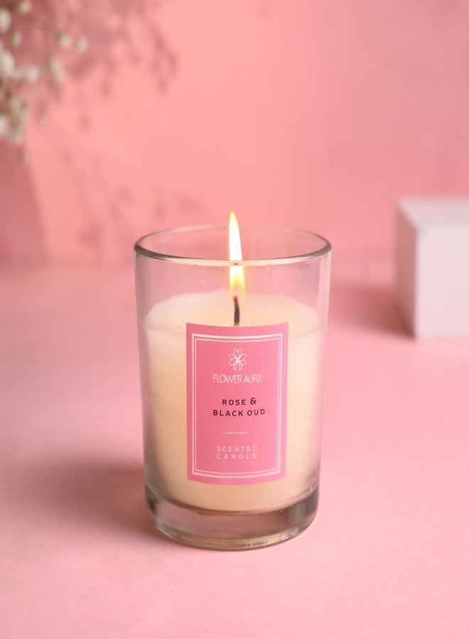 FlowerAura Decorative Elegant Set of 2 Jar Wax Fragrant Candles for Valentine's Day Gift, Birthday Gift, Anniversary Gift, Candle Night Dinner & Memorable Occasions (Same Day Delivery) - Image 4