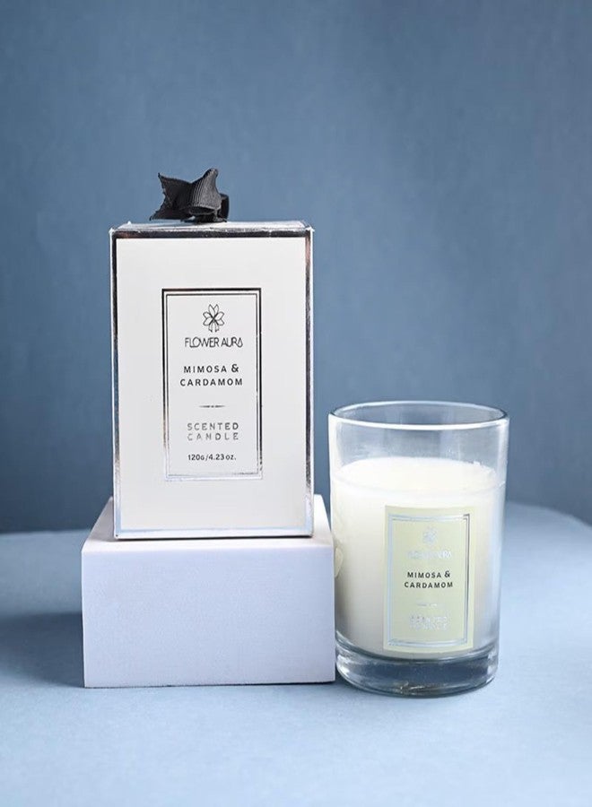 FlowerAura Decorative Elegant Set of 2 Jar Wax Fragrant Candles for Valentine's Day Gift, Birthday Gift, Anniversary Gift, Candle Night Dinner & Memorable Occasions (Same Day Delivery) - Image 3