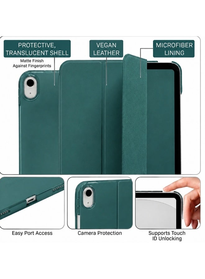 iPad Air Case 9.7 Inch 1st and 2nd Generation 2013 2014 Smart Trifold Stand Slim Folio Cover Shockproof Protective Case with Pencil Holder Auto Sleep Wake Function Tablet Shell Green - Image 3