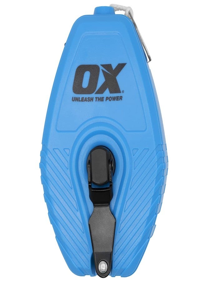 OX TOOLS Trade Single Gear Thick Line Chalk Reel | 100' length | 100 ft Heavy Duty Chalk Line | Construction Chalk Reel | OX-T505630 - Image 1