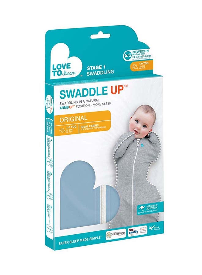 لاف تو دريم قماط UP الأصلي باللون الأزرق الباهت - حديث الولادة/صغير/متوسط - Image 4