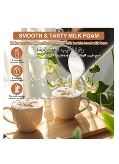 Aookay Milk Frother and Steamer 4 in 1, Electric Coffee Frother Automatic Milk Frothers, Coffee Heater Milk Warmer and Cold Foamer Frother with Temperature Control for Latte, Cappuccino, Macchiato (Black)  - Image 5