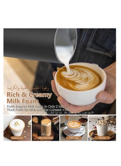Aookay Milk Frother and Steamer 4 in 1, Electric Coffee Frother Automatic Milk Frothers, Coffee Heater Milk Warmer and Cold Foamer Frother with Temperature Control for Latte, Cappuccino, Macchiato (Black)  - Image 4