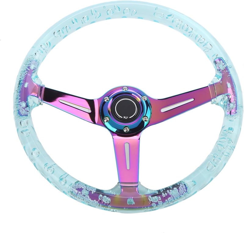 Good ventilation 14 Inch Racing Steering Wheel Acrylic Universal 6 Hole Car Steering Wheel Replacement for ATV Kart UTV Vehicles High Performance Durable Steel Construction (Purple) Single & bulk storage compatible - Image 2