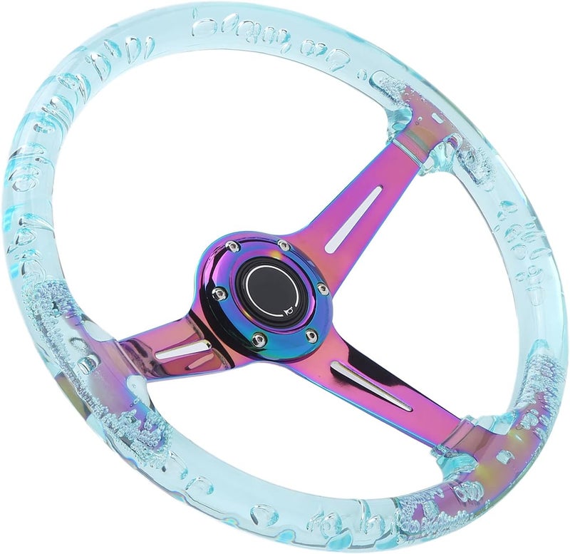 Good ventilation 14 Inch Racing Steering Wheel Acrylic Universal 6 Hole Car Steering Wheel Replacement for ATV Kart UTV Vehicles High Performance Durable Steel Construction (Purple) Single & bulk storage compatible - Image 5