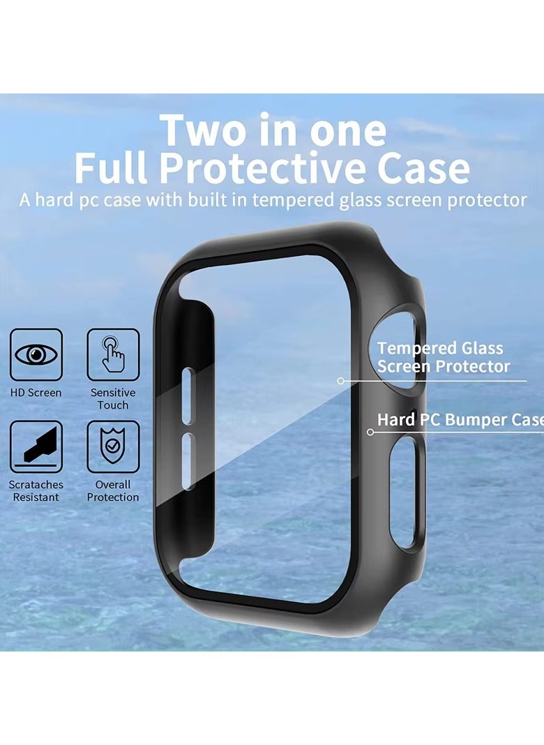 TWEGGON Apple Watch Case Series 10 46MM, Protection Case with Builtin Tempered Glass Case for Apple Watch Series 10 46mm Black  - Image 2