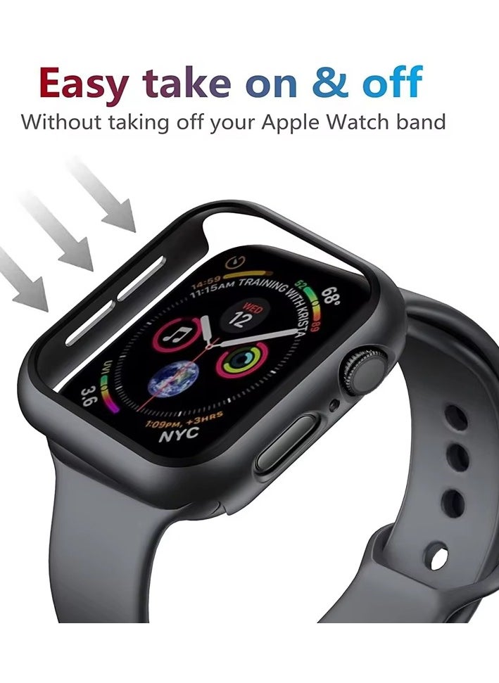 TWEGGON Apple Watch Case Series 10 46MM, Protection Case with Builtin Tempered Glass Case for Apple Watch Series 10 46mm Black  - Image 3