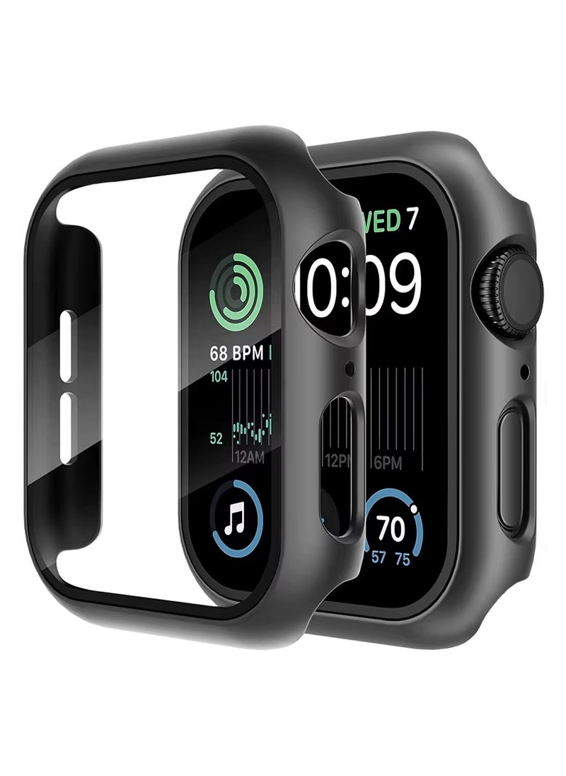 TWEGGON Apple Watch Case Series 10 46MM, Protection Case with Builtin Tempered Glass Case for Apple Watch Series 10 46mm Black  - Image 1