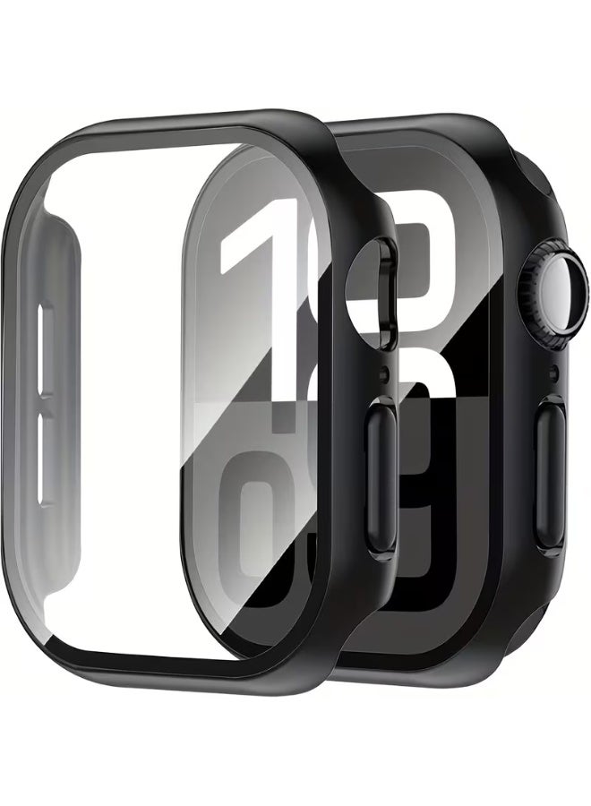 TWEGGON Apple Watch Case Series 11/10 46MM, Protection Case with Builtin Tempered Glass Case for Apple Watch Series 11/10 46mm Black - Image 5