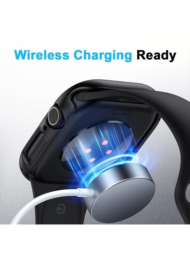 TWEGGON Apple Watch Case Series 11/10 46MM, Protection Case with Builtin Tempered Glass Case for Apple Watch Series 11/10 46mm Black - Image 4