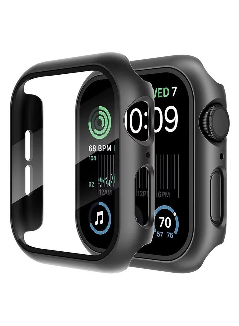 TWEGGON Apple Watch Case Series 11/10 46MM, Protection Case with Builtin Tempered Glass Case for Apple Watch Series 11/10 46mm Black - Image 2