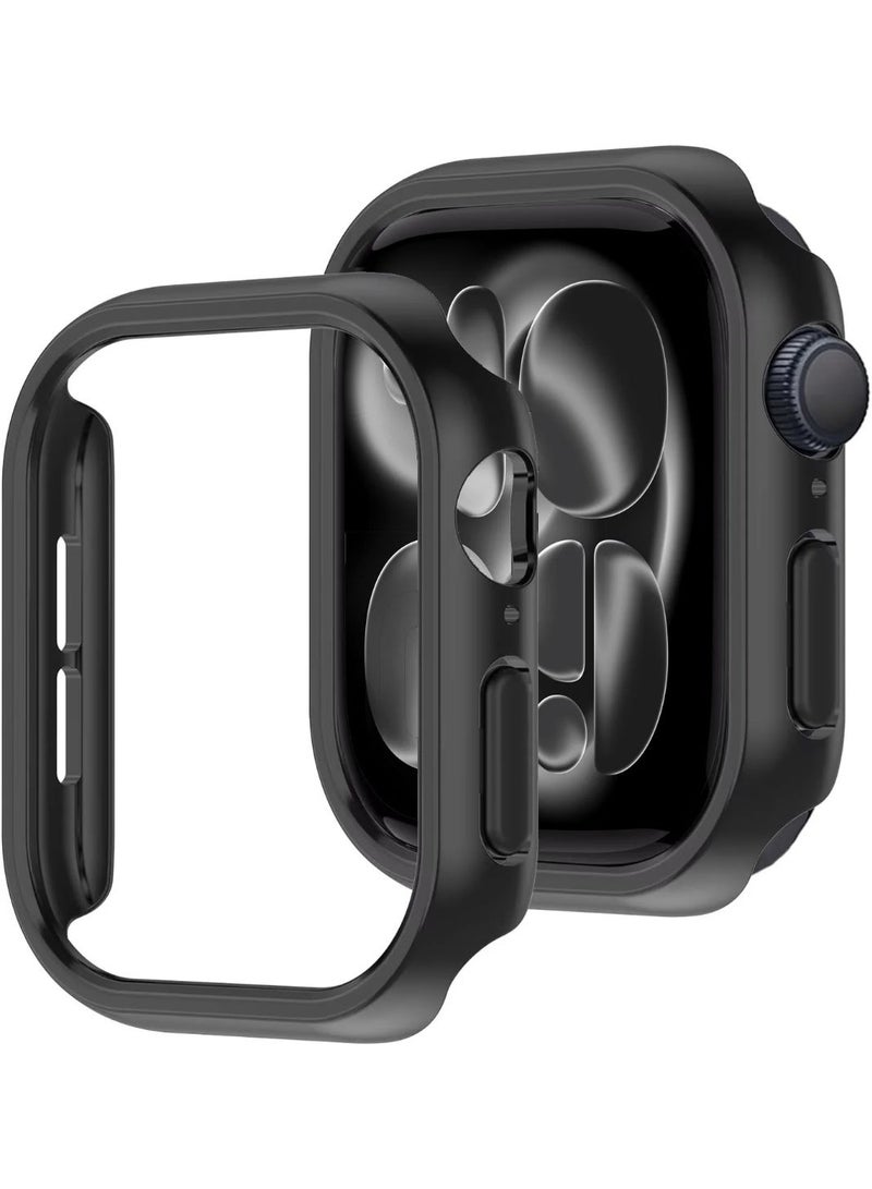 TWEGGON Apple Watch Case Series 11/10 46MM, Protection Case with Builtin Tempered Glass Case for Apple Watch Series 11/10 46mm Black - Image 1