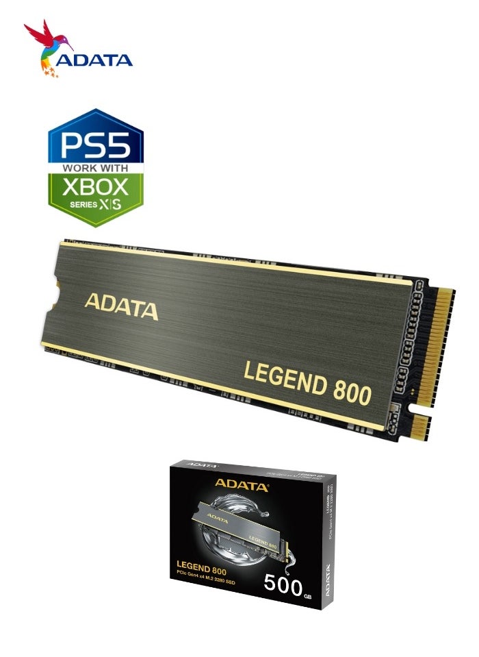 ADATA LEGEND 800 500 GB Solid State Drive NVMe SSD PCIe Gen4x4 M.2 2280 for Laptop Desktop PS5 XBOX  - Image 2