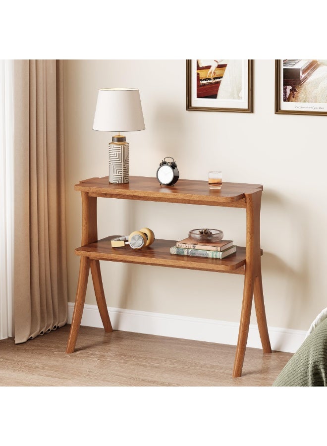 ليتل تري طاولة جانبية لغرفة المعيشة، طاولة جانبية لغرفة المعيشة، طاولة جانبية لغرفة المعيشة، طاولة قهوة خشبية للمساحات الصغيرة، خشب الجوز - Image 3