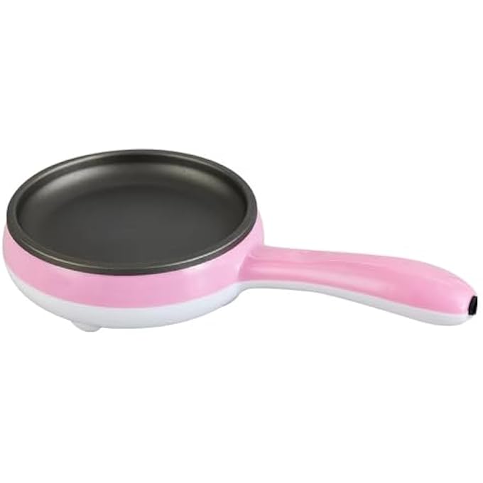 rayihni Mini Electric Omelette Frying Pan With Steamer  NonStick Surface LowPower Heating MultiFunction Cooker For Eggs Steak Breakfast  Compact Portable Dorm  Travel Use - Image 4